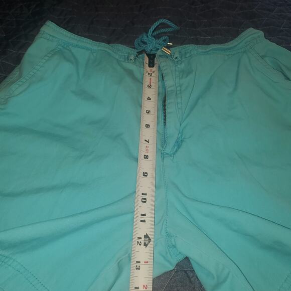 Vintage White Stag 90s Teal Blue Cargo Shorts 31 x6 High Waist Tie front Utility - Picture 5 of 7